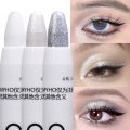 Sequin Highlighter Pen Waterproof Pearlescent Silver Drill Monochrome Lying Silkworm Eyeshadow Stick Lazy Lying Silkworm Pen. 