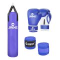 Boxing Kit Pack of 3 – Gloves, Punching Bag & Hand Wraps Bundle | Complete Training Set. 