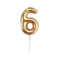 Digits Cake Candle Number Candle For Birthday & Anniversary Cake Candles - Digit in Golden Color —Represent Person's Age —  Adds Glamorous & Elegant Display. 