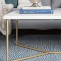 Center Table 2 by 4 feet Rectangular Shape Golden Farm Coffee table Dinning Table Drawing room table Stylish base table. 