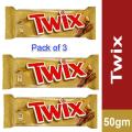 Twix Chocolate 3 Bars X 50gm (Pack of 3). 