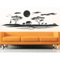 size- 4 x 1.5 feet- cute animals nature jungle scenery stylish self adhesive wall stickers for room, office, restaurants, home, decor lovers  -black color - lucky garnet. 