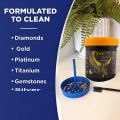 Patel Jewelry Cleaner for Gold, Silver, Platinum, Diamond, Watches & Precious Stones – Anti-Tarnish Liquid Cleaning Solution with Basket, Brush & Polishing Cloth – Quick Action, Restores Shine & Brilliance (100ml, 200ml, 500ml) – Not for Artificial Jewel. 