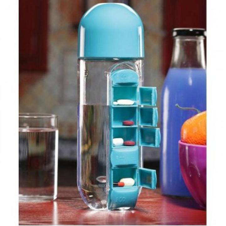 2 In 1pill Box And  Water Bottle