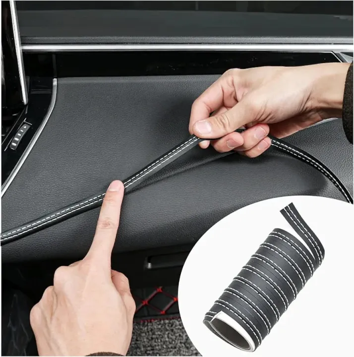 Universal%20Red%20Leather%20Car%20Dashboard%20Decor%20Line%20Strip%20Sticker%20For%20All%20Car%201%20Pc%20(White)%20-%20Image%206