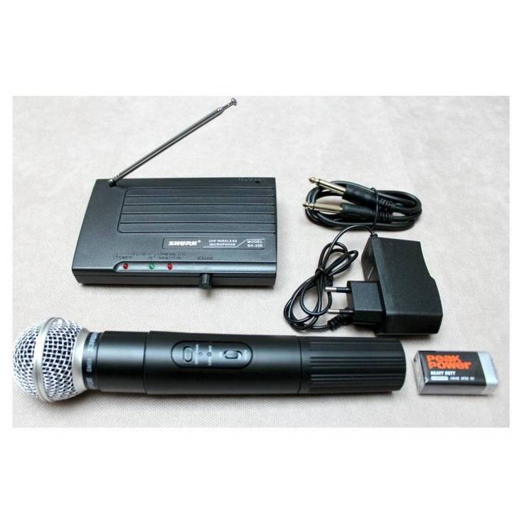 Wireless Microphone Full Size Hand Held Microphone Best Quality Upto 1000 Feet Wireless Range Shure SH-200 Quartz Locked Receiver