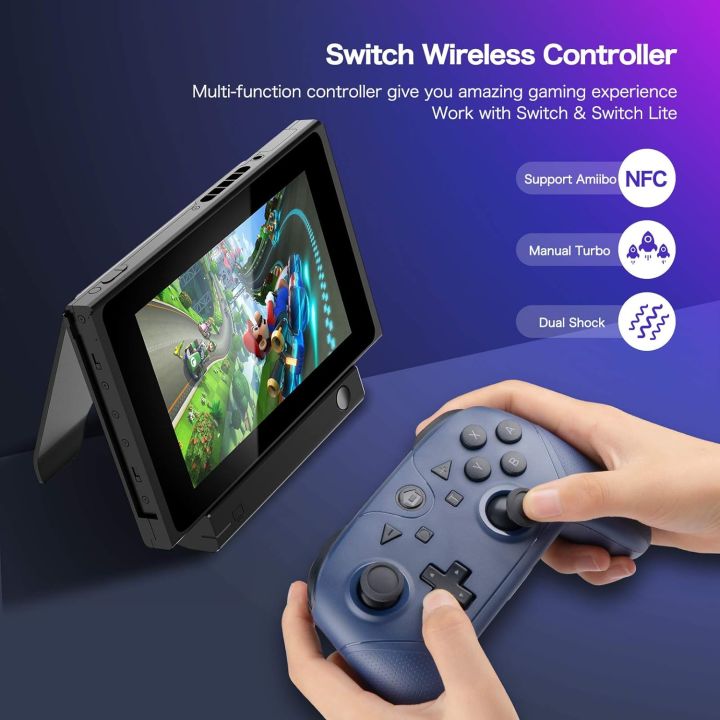YCCTEAM%20Wireless%20Controller%20for%20Switch/Switch%20Lite,Wireless%20Switch%20Pro%20Controller%20Remote%20Gamepad%20Joystick%20with%20NFC/Turbo/%206%20Gyro%20Axis/Dual%20Vibration-Blue%20-%20Image%204
