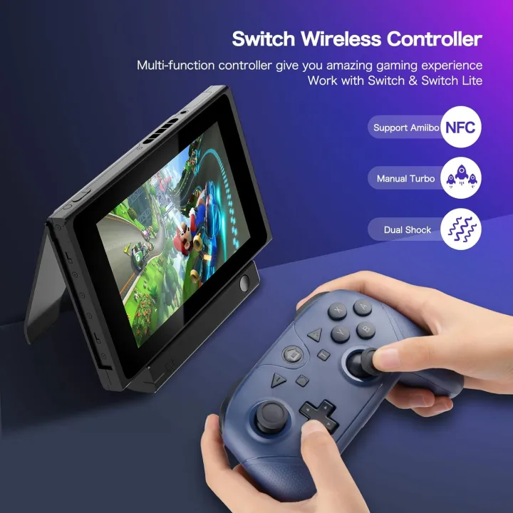 YCCTEAM%20Wireless%20Controller%20for%20Switch/Switch%20Lite,Wireless%20Switch%20Pro%20Controller%20Remote%20Gamepad%20Joystick%20with%20NFC/Turbo/%206%20Gyro%20Axis/Dual%20Vibration-Blue%20-%20Image%204