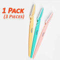 2 Set = 6 Pcs/Set | Tinkle Ladies Razor | Grooming Retractable Eyebrow Trimmer | Body Shaving Safety Blades | Lip Eye Forehead Shaver | Girls Hair Removal & Shaper | Women Makeup Facial Beauty Tough Up Tool | Feminine Peach Fuzz Remover. 