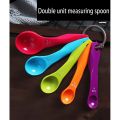 Measuring spoon set - Multicolor measurig spoons for Baking ,5 pcs measuring spoon in Grams. 