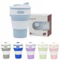 350ml Travel Mug Hot Folding Silicone Cup Portable Silicone Telescopic Drinking Collapsible Coffee Cup Multi-function Foldable Silica Mug Travel. 