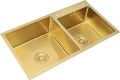 SA HANDMADE KITCHEN SINK DOUBLE BOWL 82 X 45 GOLDEN. 