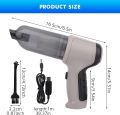 Vacuum Cleaner + Blower 3 in 1 Powerfull Rechargeable Cordless Handheld Wireless Handy Portable Light Weight Mini Vacuum Mini Blower For Car Sofas Carpet Interior Home & Office Cleaning Tool Strong Suction. 