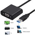 USB 3.0 to VGA Adapter, USB to VGA Multi-Display Video Adapter Converter External Video Graphic Card Multi Monitor Display Compatible with Windows 10/8.1/8/7/XP. 