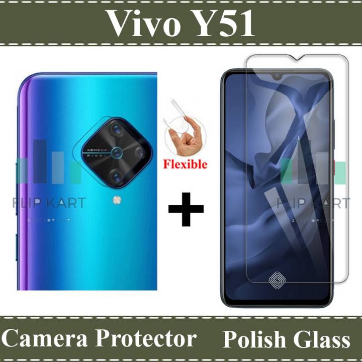 Vivo Y51 Glass Protector Tempered Glass Screen Protection Polish Glass + Back Camera 9H Gorilla Flexible Protector For Vivo Y51