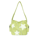 Women Star Pattern Corduroy Crossbody Bag Casual Tote Lady Large Capacity Shoulder Bag Girl Travel School Bookbag Handbag. 