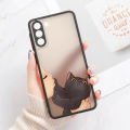 【AmbitionmA】Cute Cat Refuse to kiss Matte Clear Coque For Samsung S23 5G Case Galaxy S20 S21 FE S22 Ultra S10 Lite S8 S9 Plus Silicone Cover. 