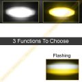 HJG Owl Spot Light For Bike Car Jeeps Motorcycle White Yellow + Flash Led Headlight 1 Pcx - 3 Functions. 