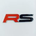 3D RS Metal Logo Car Stickers Emblem Trunk Front Hood Grille Badge Decal for All Cars and Bikes. 