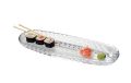 Glass Serving Dish for Kabab, Transparent Snack Serving Tray, Glassware Serving Tray. 