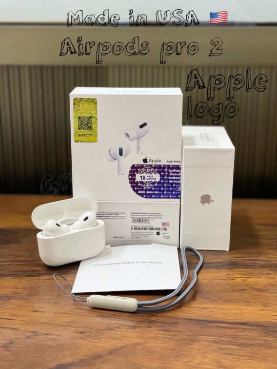 Airpods Pro 2nd Generation - Airpods Pro with Apple Logo and ANC (Active Noise Cancellation) - Bluetooth Wireless Earbuds for Android and IOS