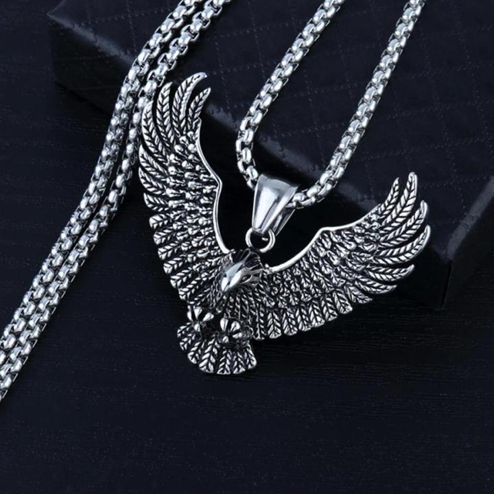 Silver/Black%20Stainless%20Steel%20Eagle%20Locket/Pendant/Necklace%20for%20Men/Boys%20-%20Image%204