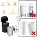 Polished 30Ml Mini Stainless Steel Glass Cup Drinking Glasses with Leather Cover Bag for Home Kitchen Bar. 