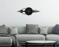 Present Era, Metal Wall Clock, Minimalist Oversized Metal Wall Clock, Boho Wall Art, Modern Large Wall Clock, Unique Wall Art, Silent Wall Clock, Black Wall Clock, Styline, Metal Wall Hanging, Metal Wall Clock For Bedroom. 
