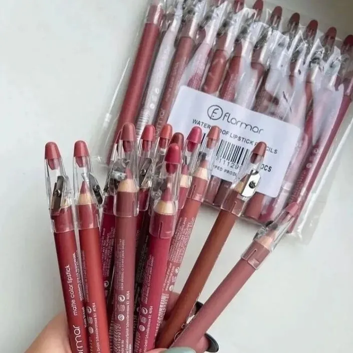 Flormar%20Matte%20Color%2012%20Pcs%20Lipstick%20Pencil%20Set%20%E2%80%93%20Waterproof%20Long%20Lasting%20Lip%20Liner%20&%20Lipstick%20Crayon%20Kit,%20Nude%20Pink%20Brown%20Shades,%20Smooth%20Creamy%20Texture,%20Smudge-Proof%20Daily%20Wear%20Makeup%20Set%20-%20Image%202