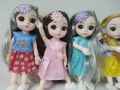 Pack of 4 bendable dolls , Barbiee Baby Doll, DISNEY FROZEN, DISNEY Moana, Fairy Princes Angel Doll, Musical Frozen Dancing Doll, and Toy Doll for baby, Kids, Girls.. 