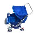 Alloy Foldable Baby Stroller Pram For Newborn  Blue/Red color with  6 Big Tyres. 