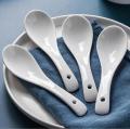 6 Pcs Ceramic Soup Spoons set , High Quality Soup Spoons ,Chinese Spoon. Imported Soup Spoons For Desserts, Soup, Dumpling, Appetizer, Starters, cereals. 