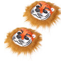 Animals Face Mask for Kids Adults Cosplay Eva Foam Animal Face Cut Holi Mask for Boys - Tiger Theme , Multicolor. 
