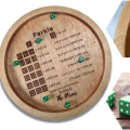 BRADOO Wooden Dice Tray for Farkle Classic Dice Game, Farkle Dice Tray, Farkle Classic Dice Game, Dice Tray 18cm. 