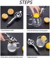 Stainless Steel Manual Press Lemon Squeezer Lime Premium Quality, Heavy Duty, Kitchen Tools, Lemon Juice Extractor Latest Model for New Generation Demand Orange Citrus Hand Press Juicer (Silver). 