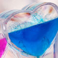 Double Heart Liquid Motion Bubble Drip Oil Hourglass Timer Clock Kids Toy Gift. 