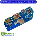 Type-C  Micro USB Bank Module Dual USB 5V 1A 2.1A LED Display for 18650 Lithium Ion Battery Charging by Electrica. 