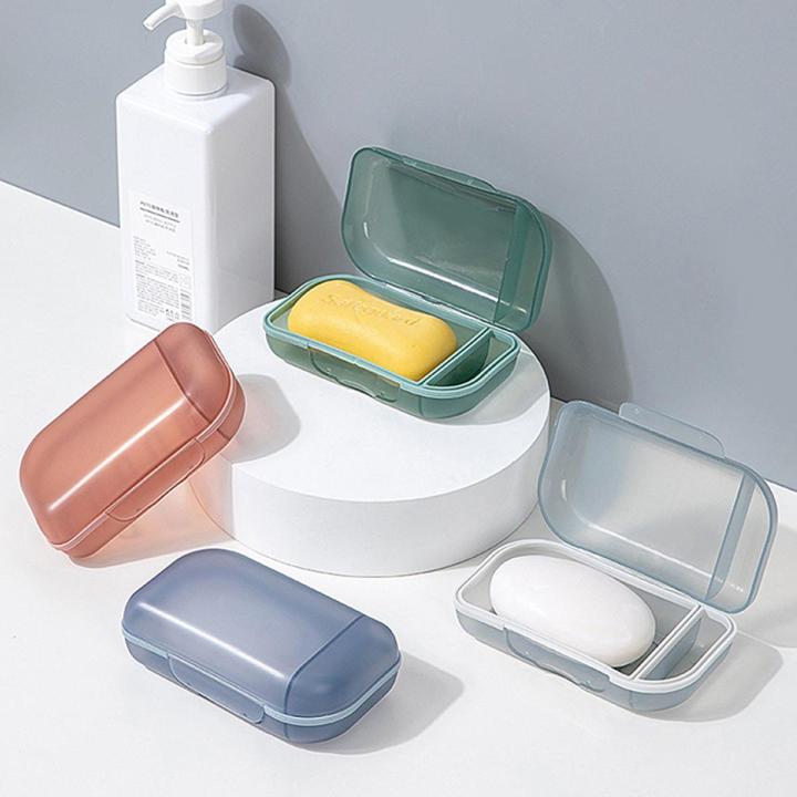 Portable Sealed Round Shampoo Bar Soap Holder Box Case Container Home Travel Nicle