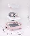 Babyhug 3 in 1 Activity Baby Walker Cum Rocker for Kids with Ajustable Height & Canopy and Parent Control Push Handle Footmat Music & Light- Pink. 