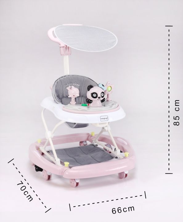 Babyhug%203%20in%201%20Activity%20Baby%20Walker%20Cum%20Rocker%20for%20Kids%20with%20Ajustable%20Height%20&%20Canopy%20and%20Parent%20Control%20Push%20Handle%20Footmat%20Music%20&%20Light-%20Pink%20-%20Image%202