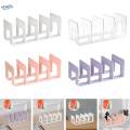 Book Stand Four Section Sturdy Acrylic Bookends Handbag Divider Shelf for Table Study Room Bookcase. 