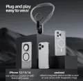 ENRG TELESIN Neck Chest Mobile Phone Holder Stand Neck Mount with Magnetic Phone Holder with Strap & Metal Ring for Phone 15/14/13/12 Android Smartphone. 