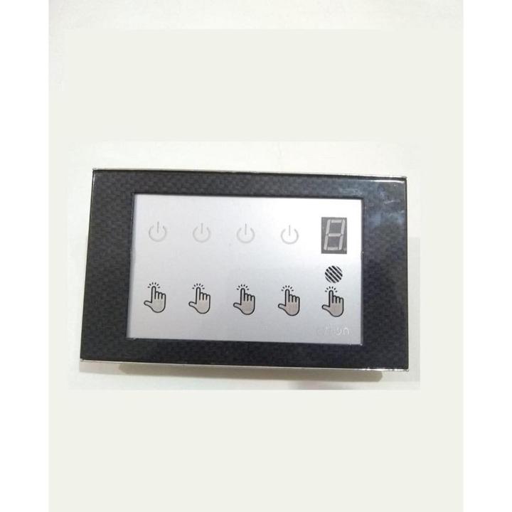 Smart Remote Control Touch Switch Board – Stylish Glass Panel for Modern Home Automation