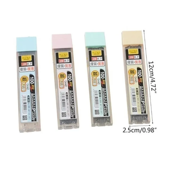 100Pcs/Box%200.5/0.7mm%20Mechanical%20Pencil%20Replace%20Lead%20Pencil%20Refill%20Erasable%20Smooth%20Writing%20Drawing%20Stationery%20Graphite%20Lead%202B%20-%20Image%206