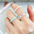 Yfashion Resin Rings Plastic Rings Hand Jewelry Trendy ple Girlfriend Birthday Gift For Women Teen Girls color. 