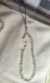 Personalized Beaded Mobile Phone Charm – Custom Name Wrist Strap for Girls | Trendy Pearl & Bead Mobile Accessory for Teens. 