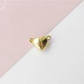 2 Pcs/set Love Heart Round Shaped Magnetic Connected Clasps Beads Charms End Caps for DIY Couple Bracelet Necklace Making. 