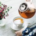 Premium Glass Tea Kettle - Borosilicate Glass with Stainless Steel Strainer, Heat Resistant Teapot, Microwave and Stove Safe Tea pot - 950ml - 1300ml. 