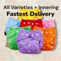 Imported Baby Washable Organic Baby Washable Flexible Free Sizing Training Diapers Adjustable Pamper Reusable Branded Diaper. 