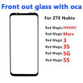 Touch Screen For ZTE Nubia Red Magic Mars 5G 5S 3 3S Front Glass LCD Display Out Panel Cover Repair Replace Parts + OCA. 